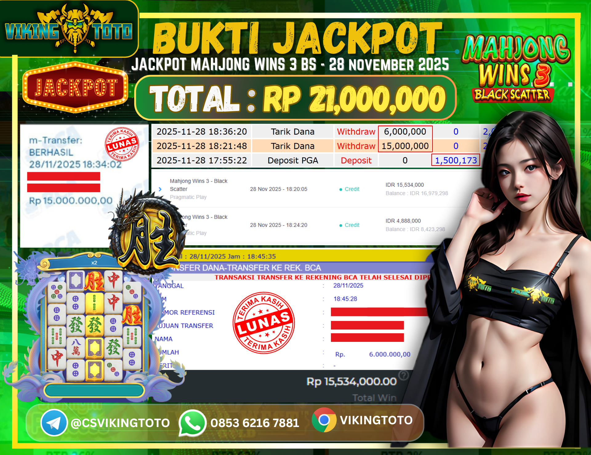 Bukti Jackpot Lunas VikingToto