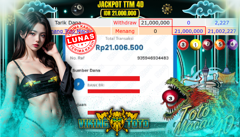 Bukti Jackpot Lunas VikingToto
