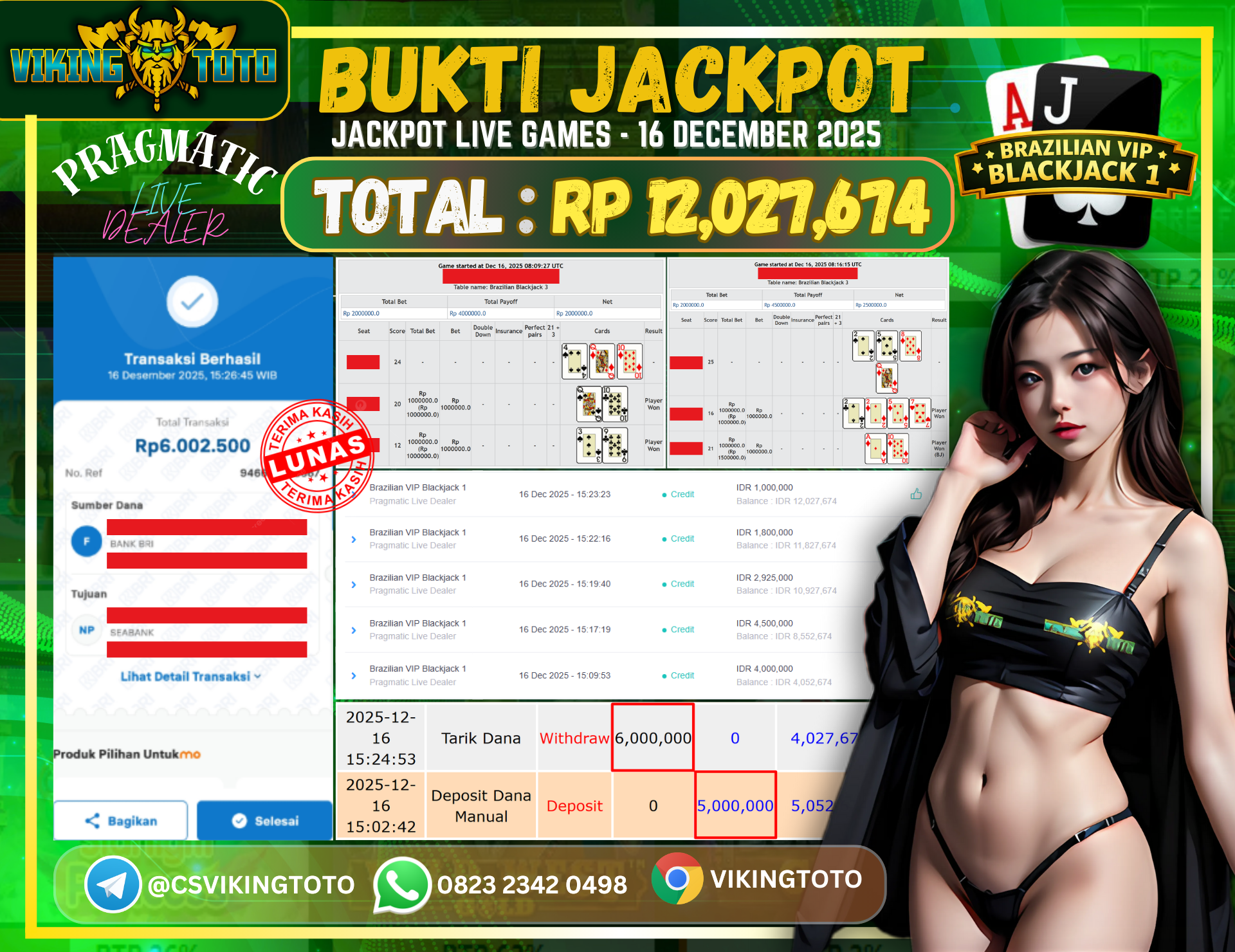 Bukti Jackpot Lunas VikingToto