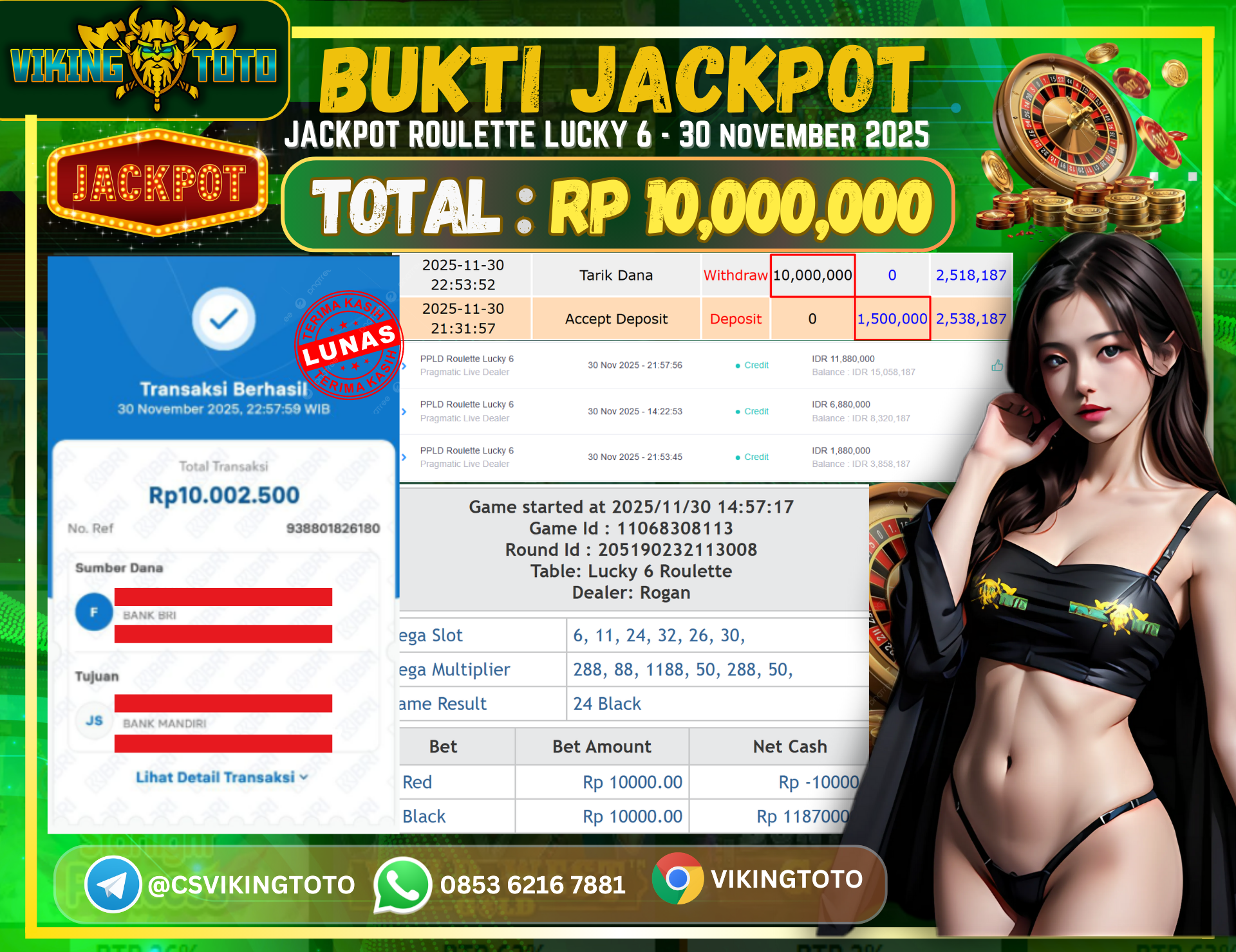 Bukti Jackpot Lunas VikingToto