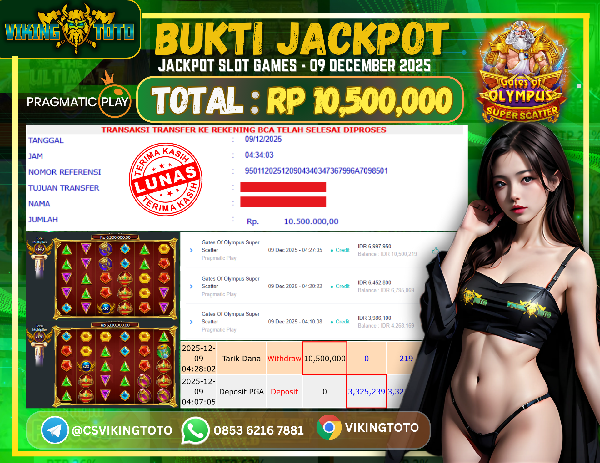 Bukti Jackpot Lunas VikingToto