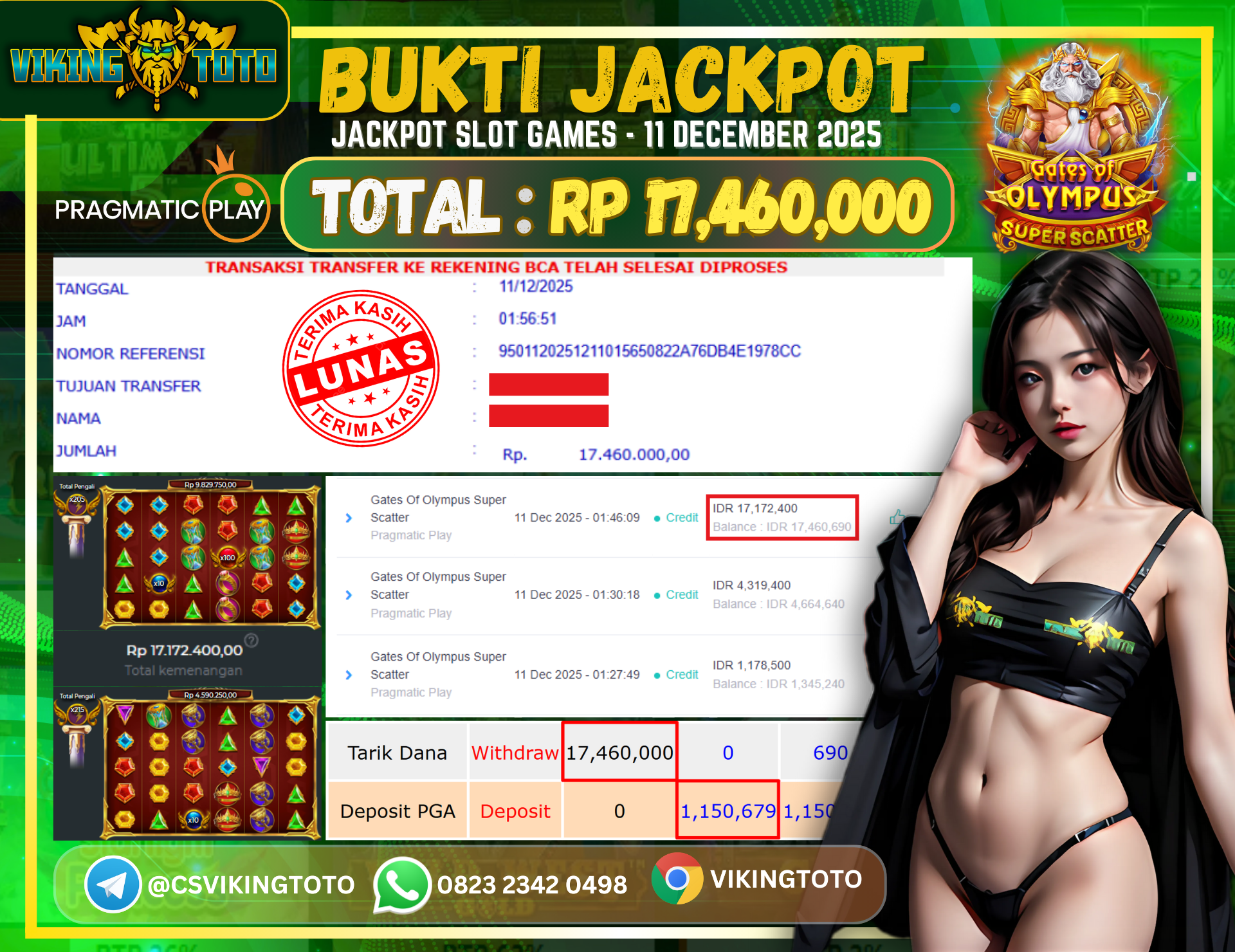 Bukti Jackpot Lunas VikingToto
