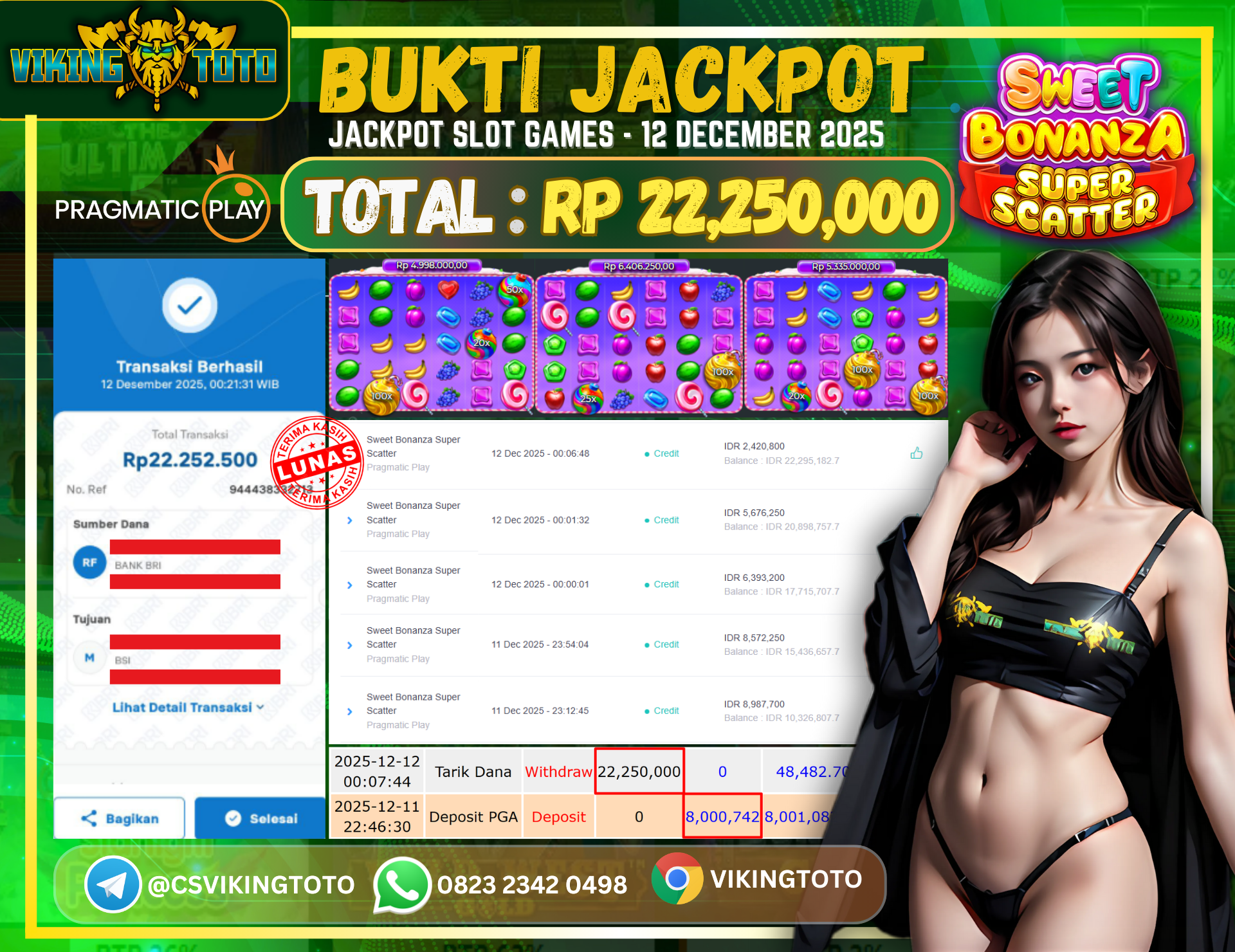 Bukti Jackpot Lunas VikingToto