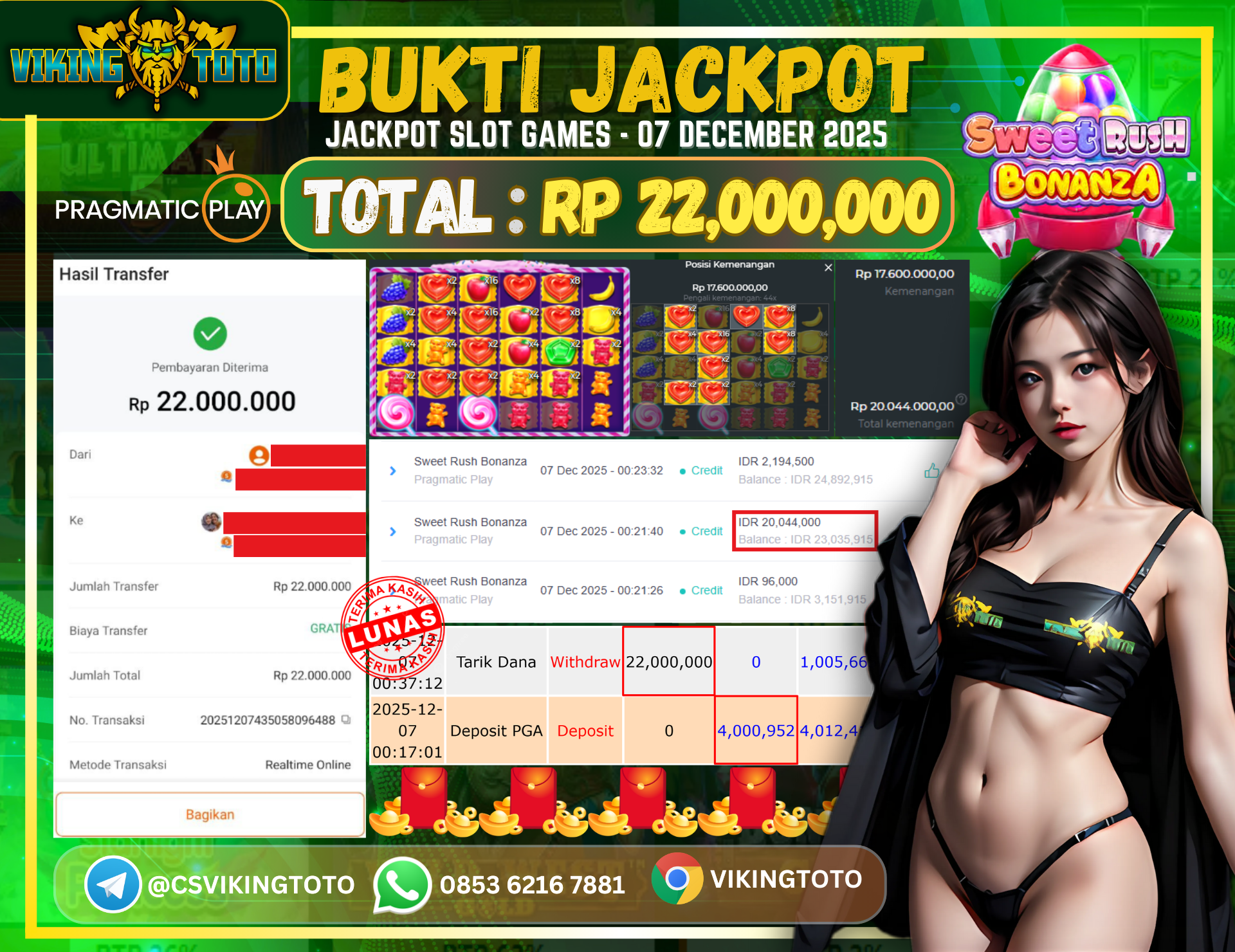 Bukti Jackpot Lunas VikingToto