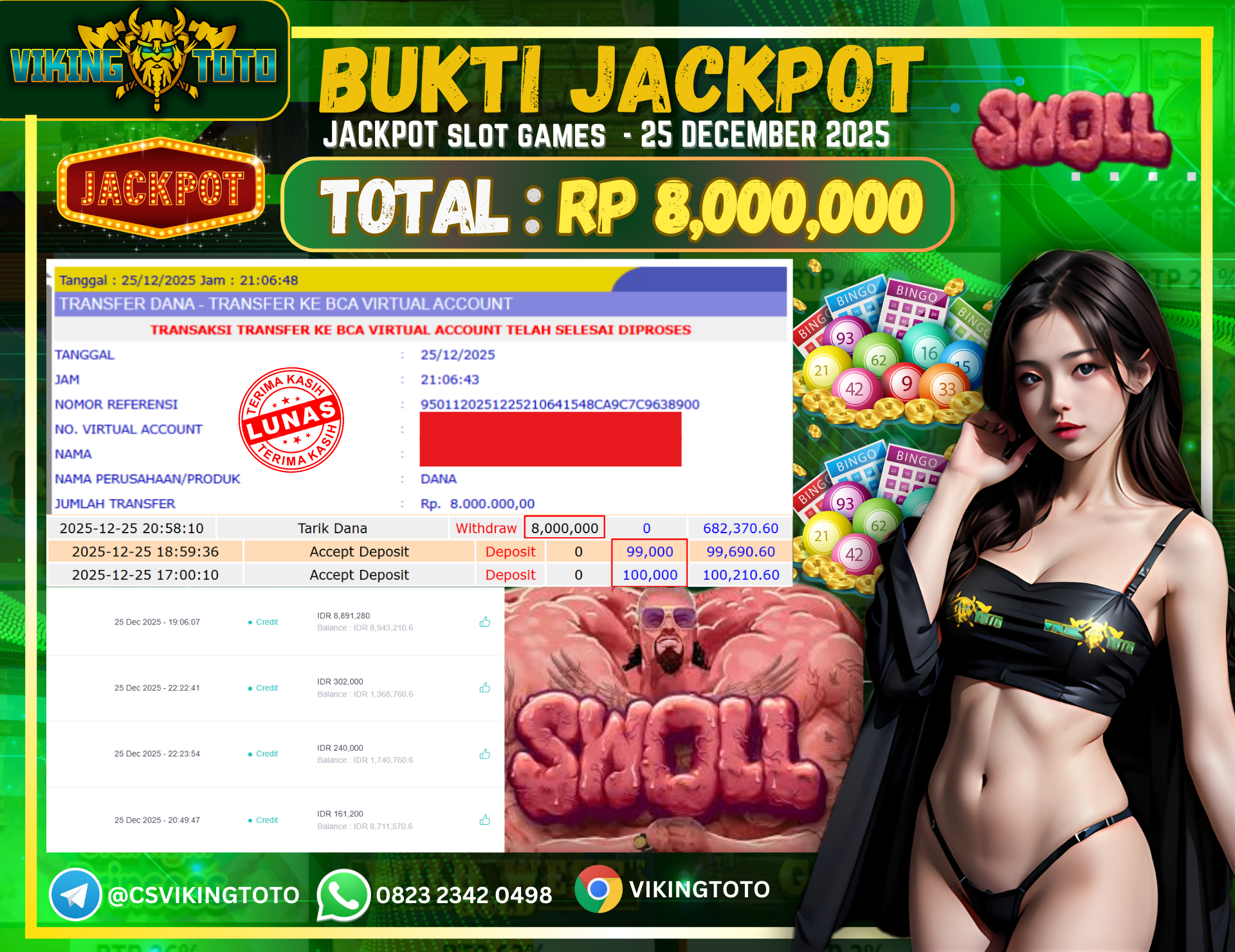 Bukti Jackpot Lunas VikingToto