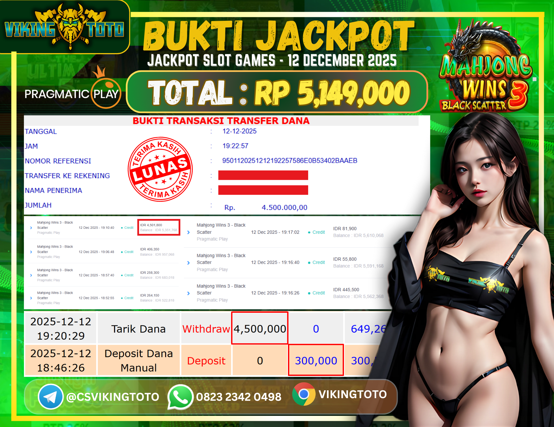 Bukti Jackpot Lunas VikingToto