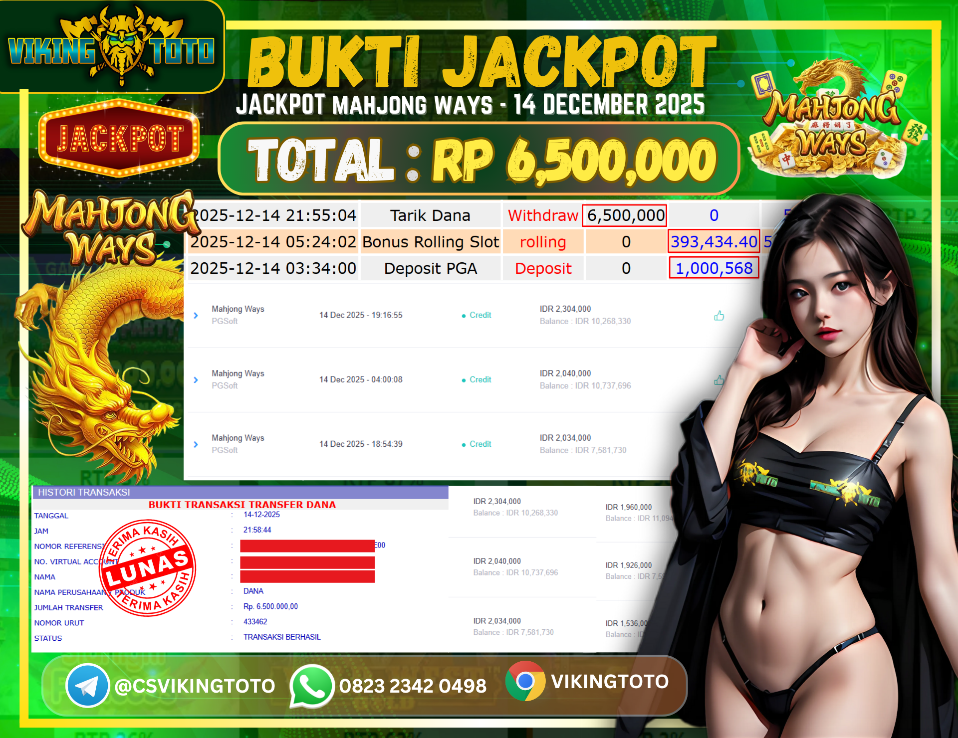 Bukti Jackpot Lunas VikingToto