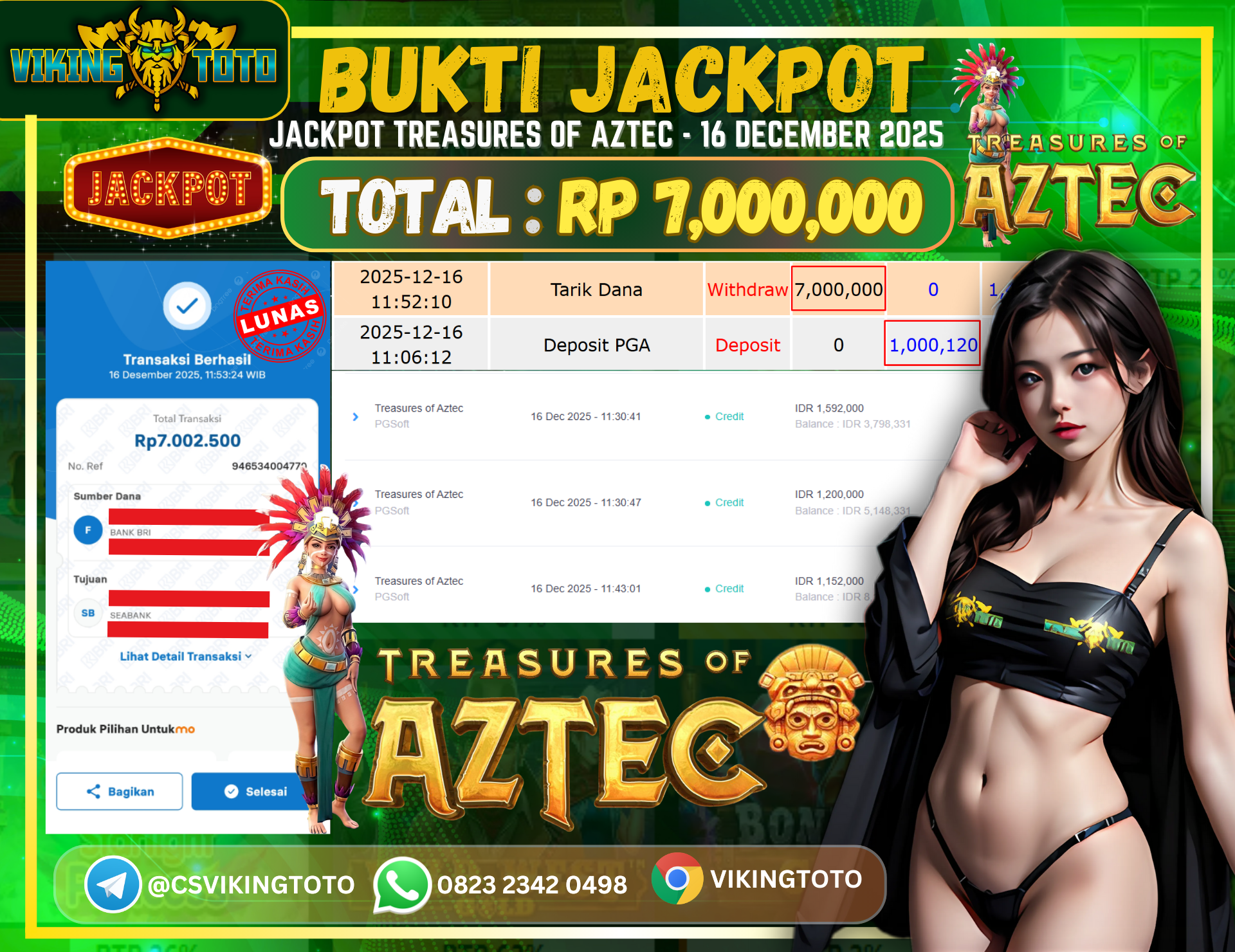 Bukti Jackpot Lunas VikingToto