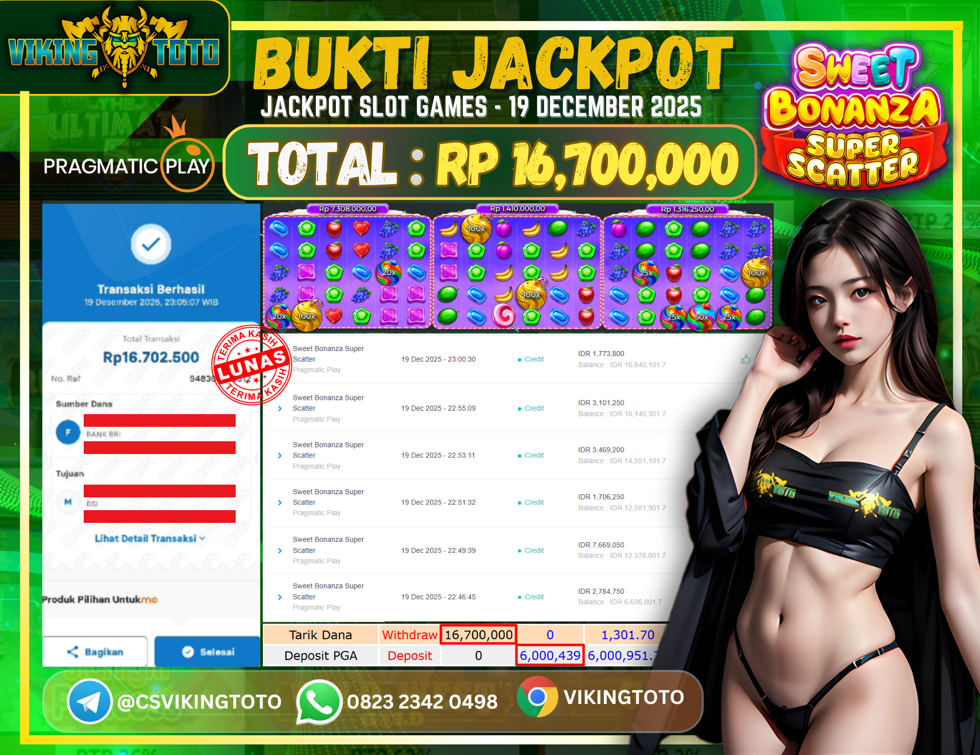 Bukti Jackpot Lunas VikingToto