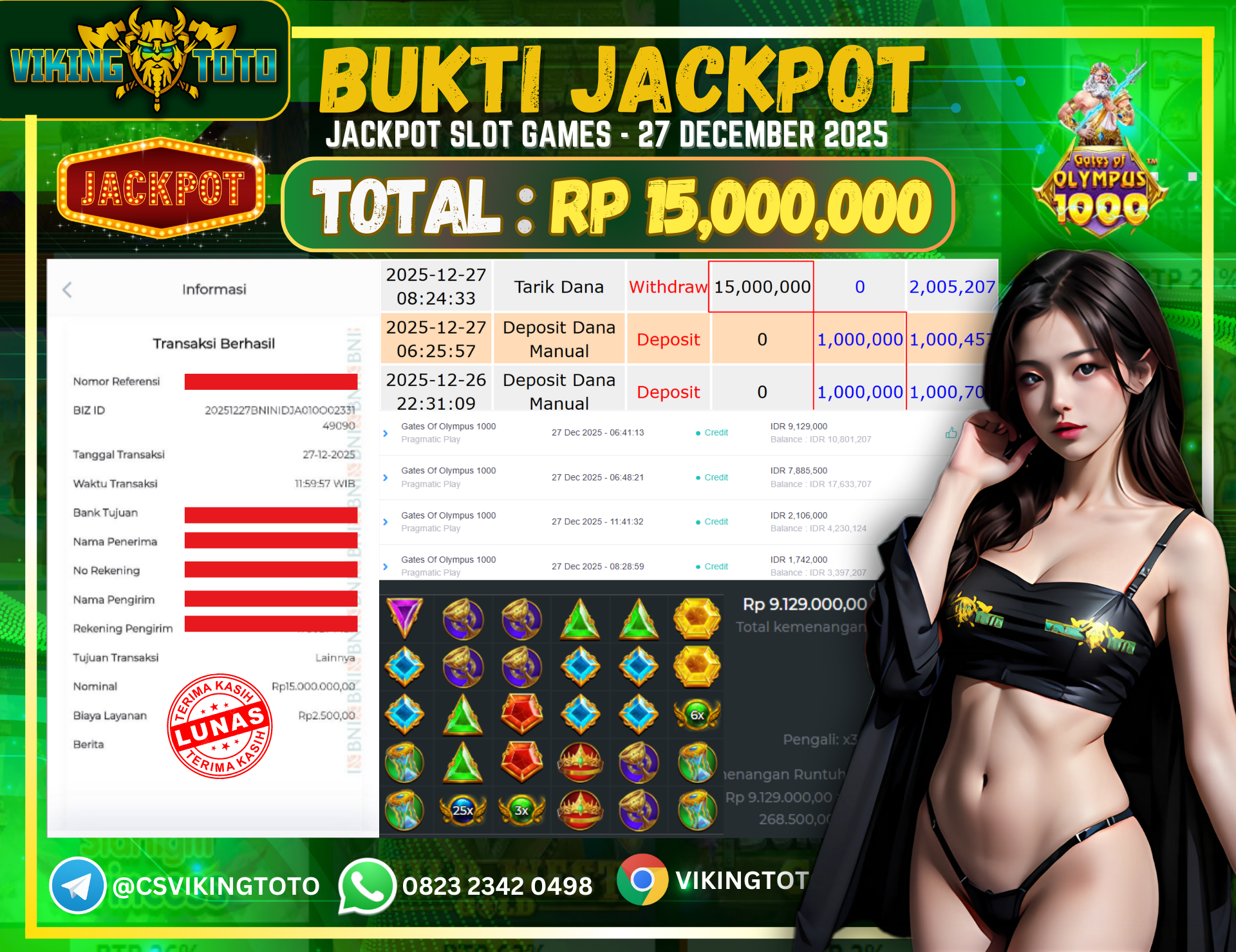 Bukti Jackpot Lunas VikingToto