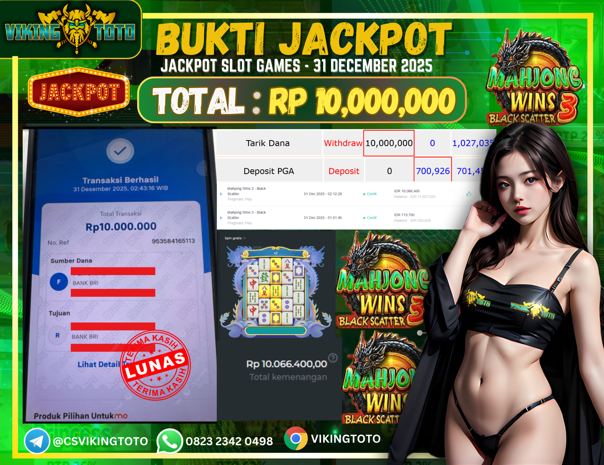 Bukti Jackpot Lunas VikingToto