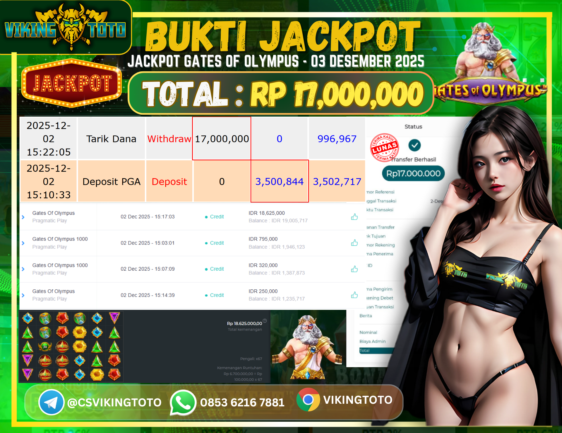 Bukti Jackpot Lunas VikingToto