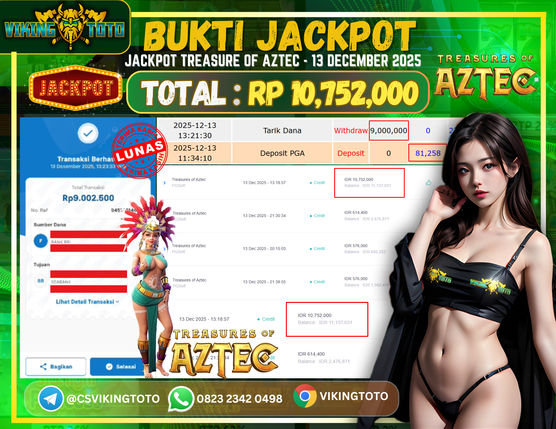 Bukti Jackpot Lunas VikingToto
