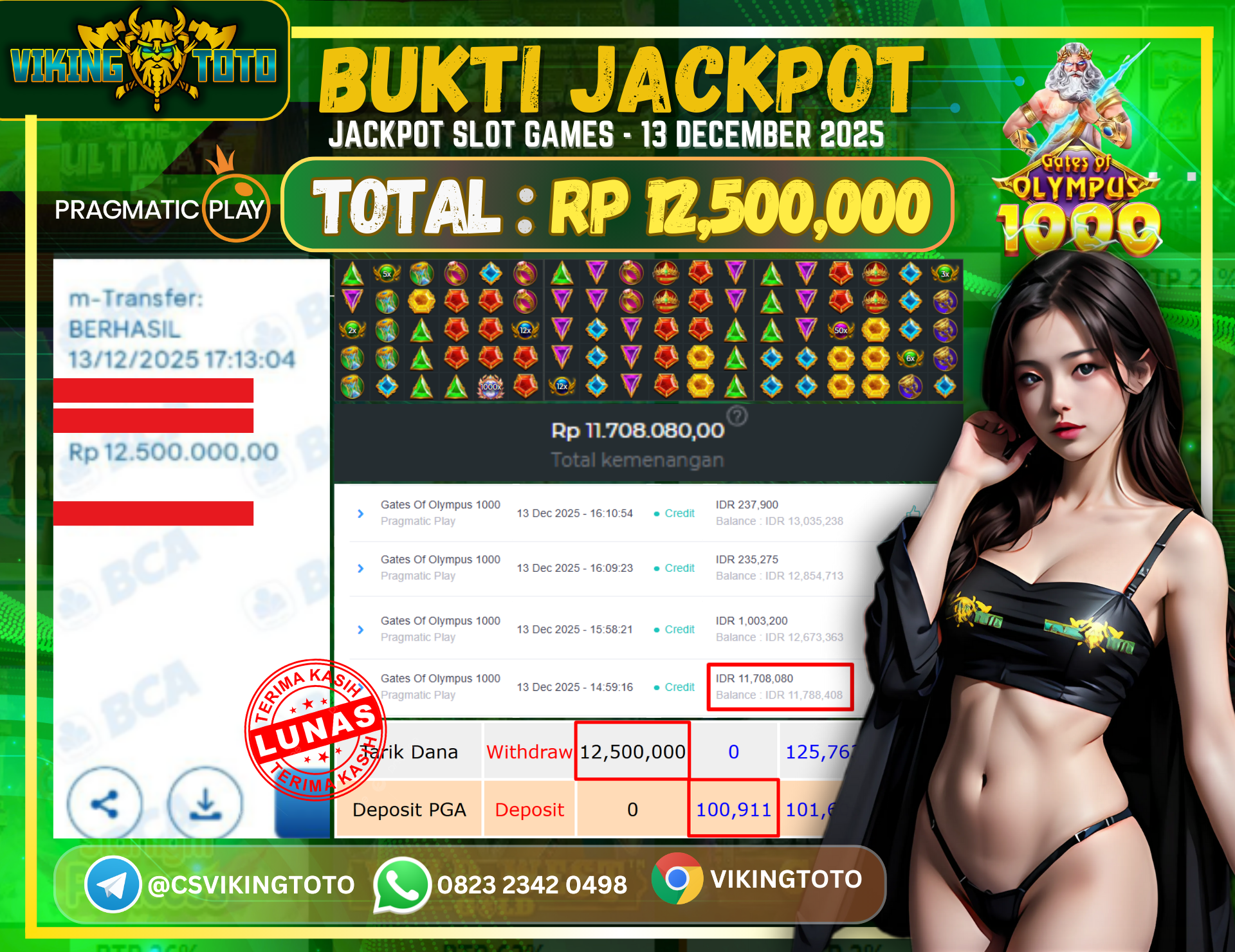 Bukti Jackpot Lunas VikingToto