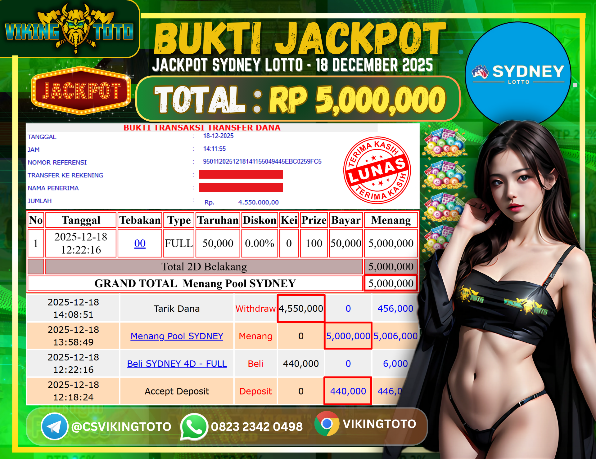 Bukti Jackpot Lunas VikingToto
