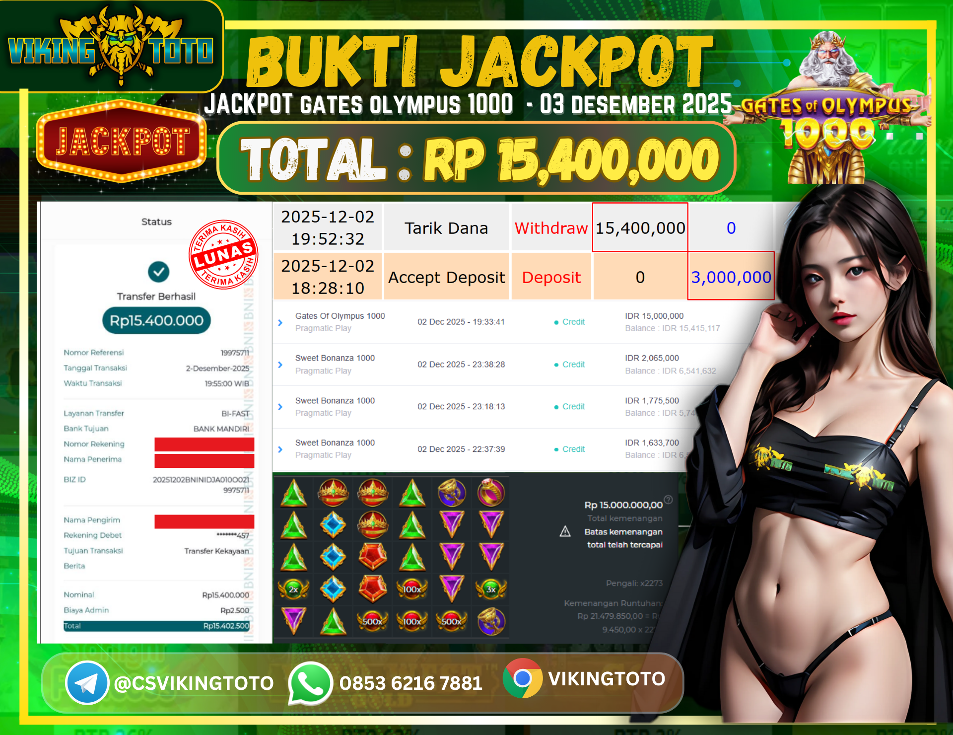 Bukti Jackpot Lunas VikingToto