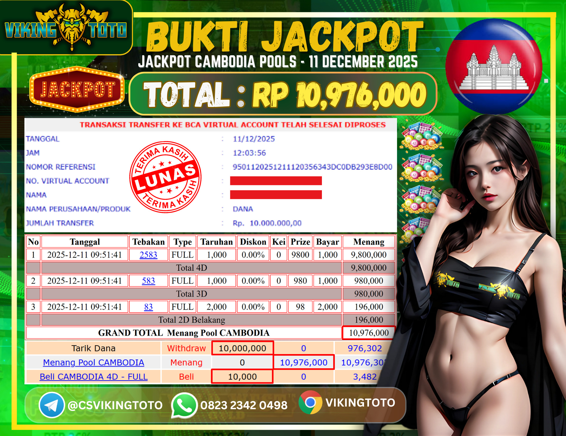 Bukti Jackpot Lunas VikingToto