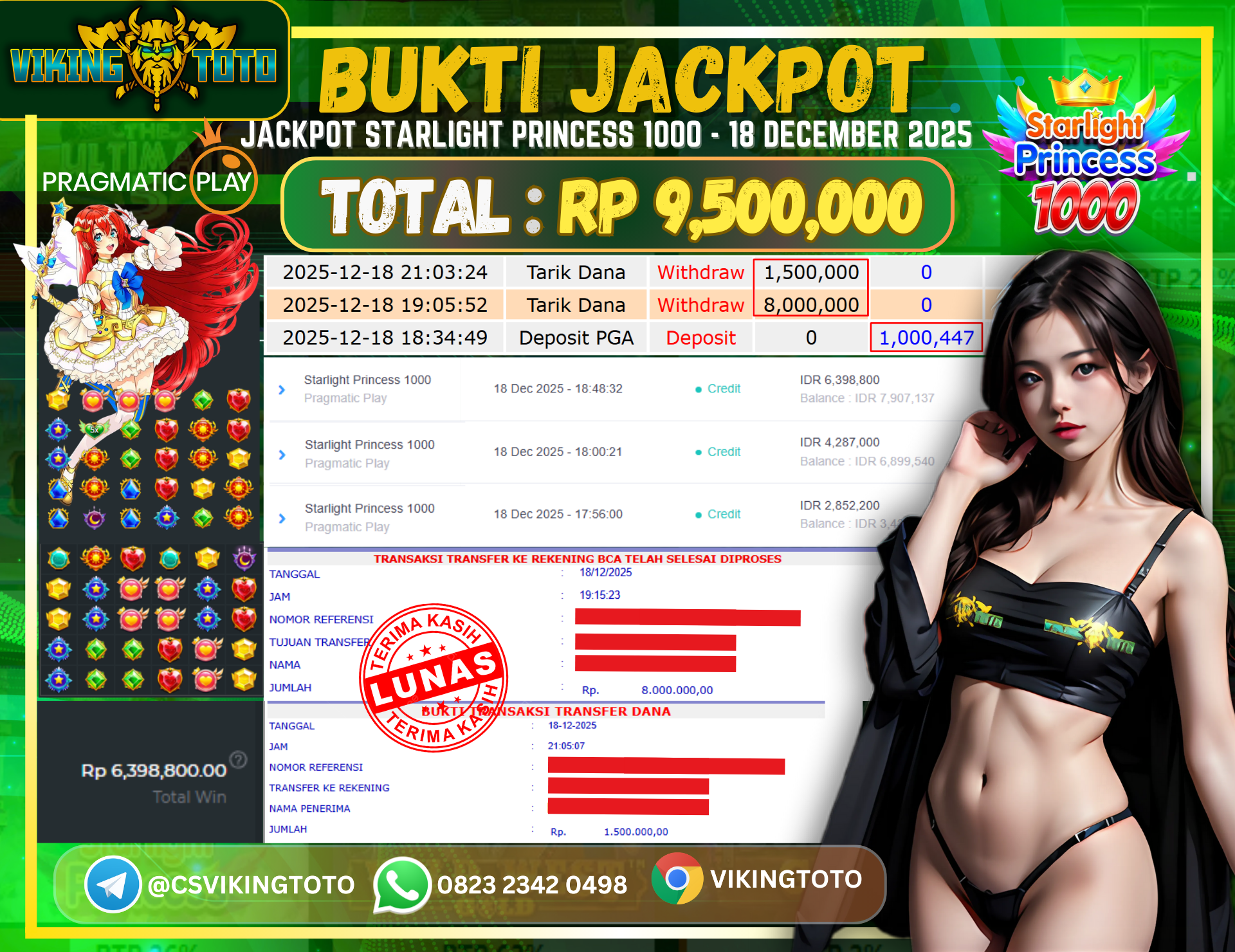 Bukti Jackpot Lunas VikingToto