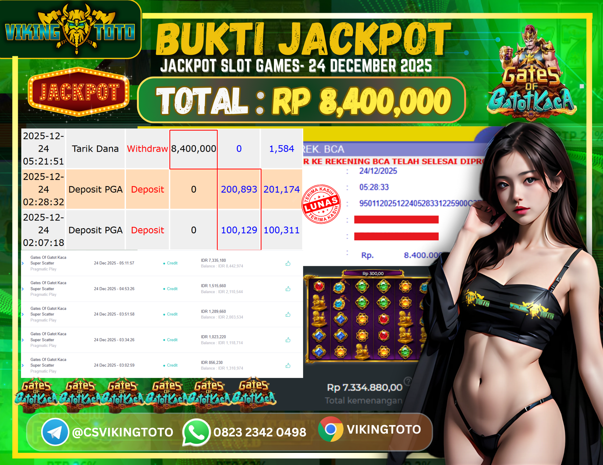 Bukti Jackpot Lunas VikingToto