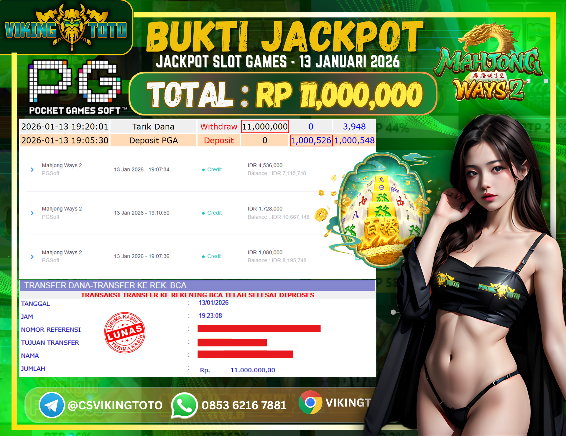 Bukti Jackpot Lunas VikingToto