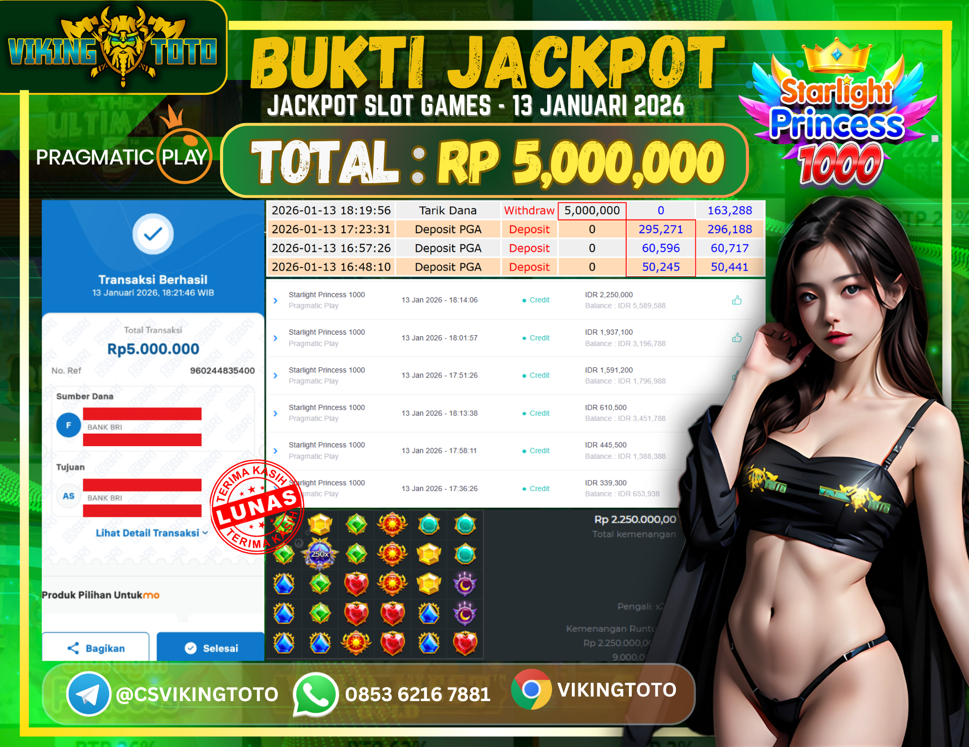 Bukti Jackpot Lunas VikingToto