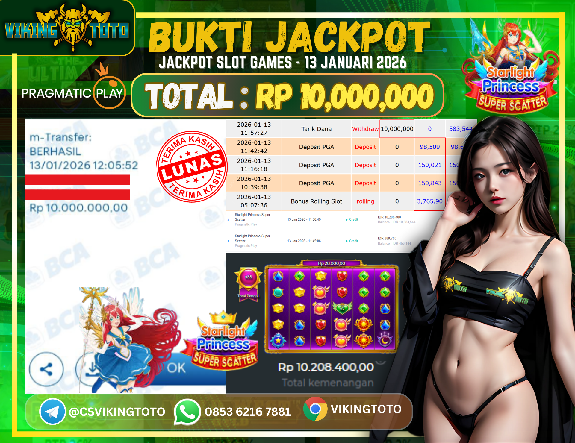 Bukti Jackpot Lunas VikingToto
