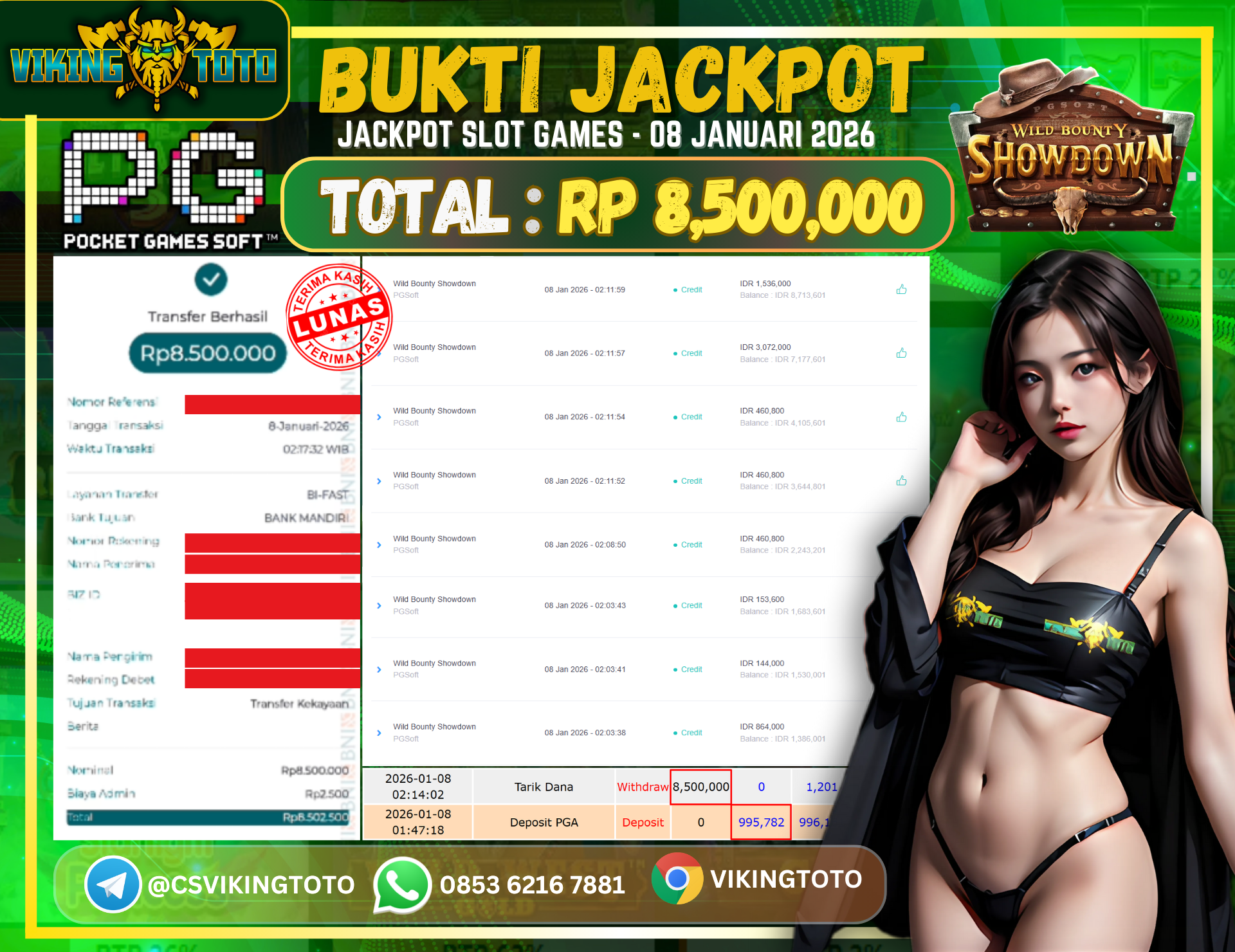 Bukti Jackpot Lunas VikingToto