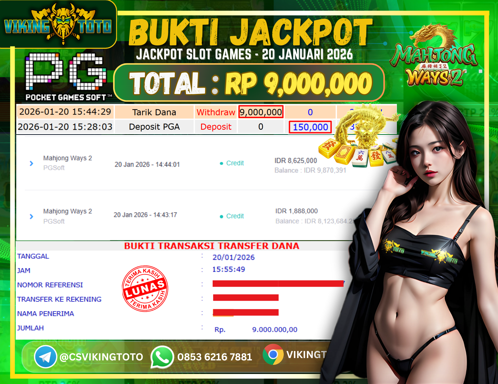 Bukti Jackpot Lunas VikingToto