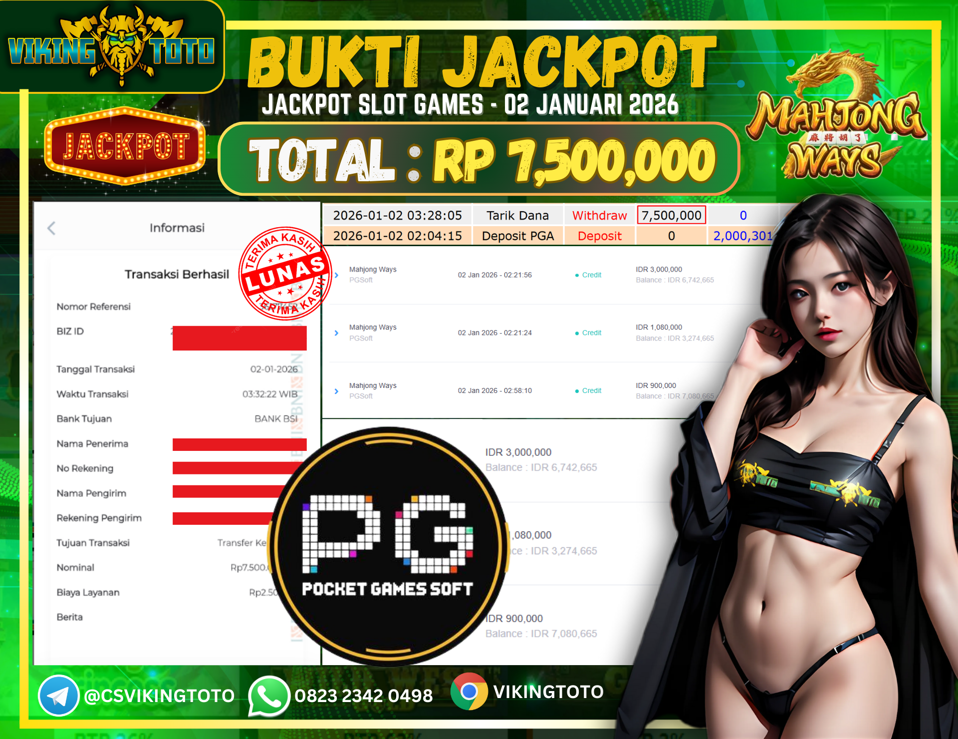 Bukti Jackpot Lunas VikingToto