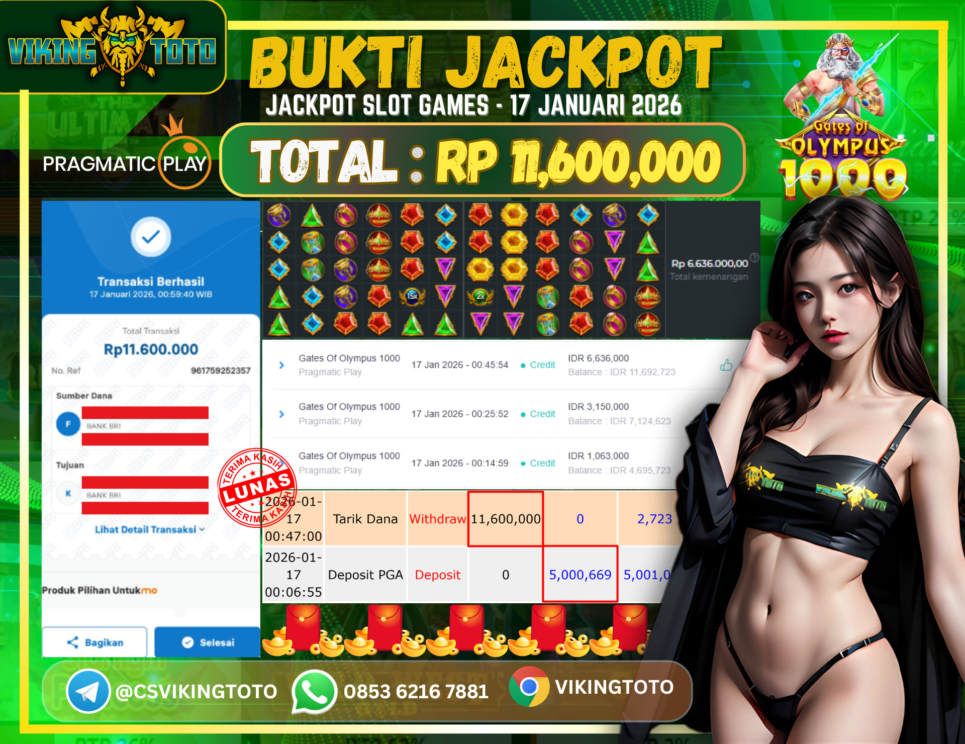 Bukti Jackpot Lunas VikingToto