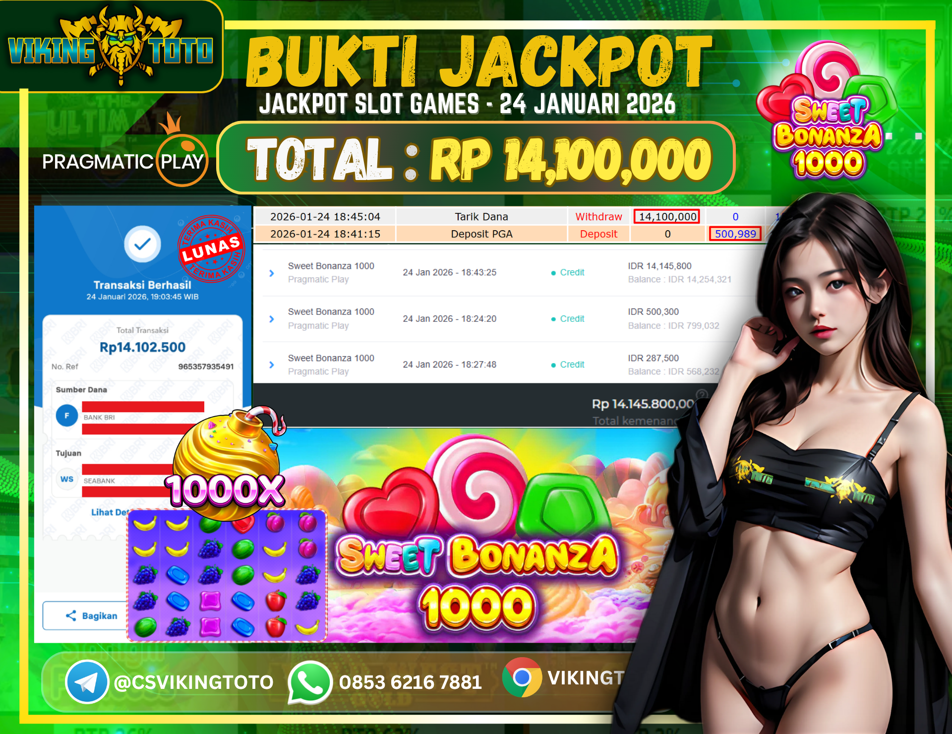 Bukti Jackpot Lunas VikingToto
