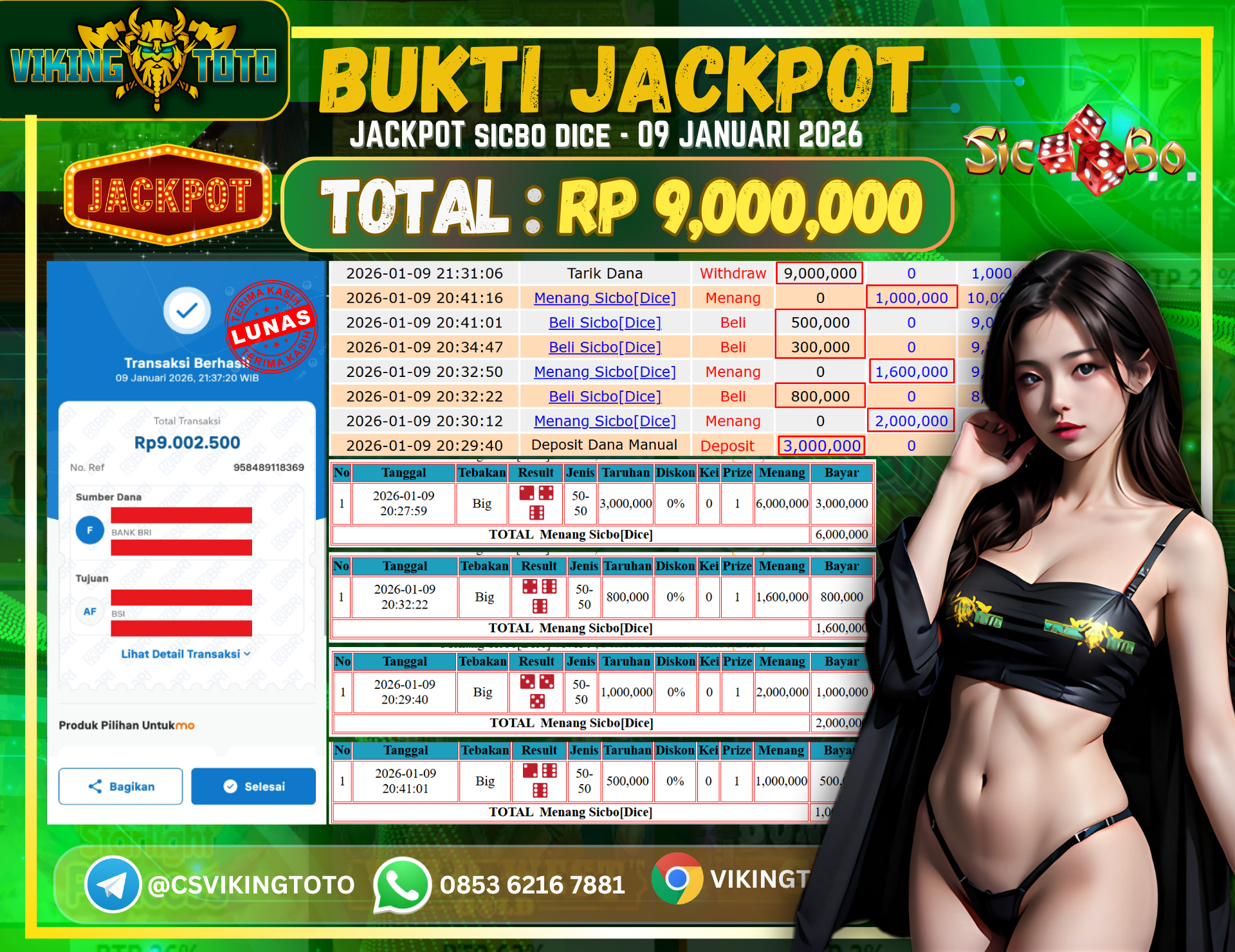 Bukti Jackpot Lunas VikingToto