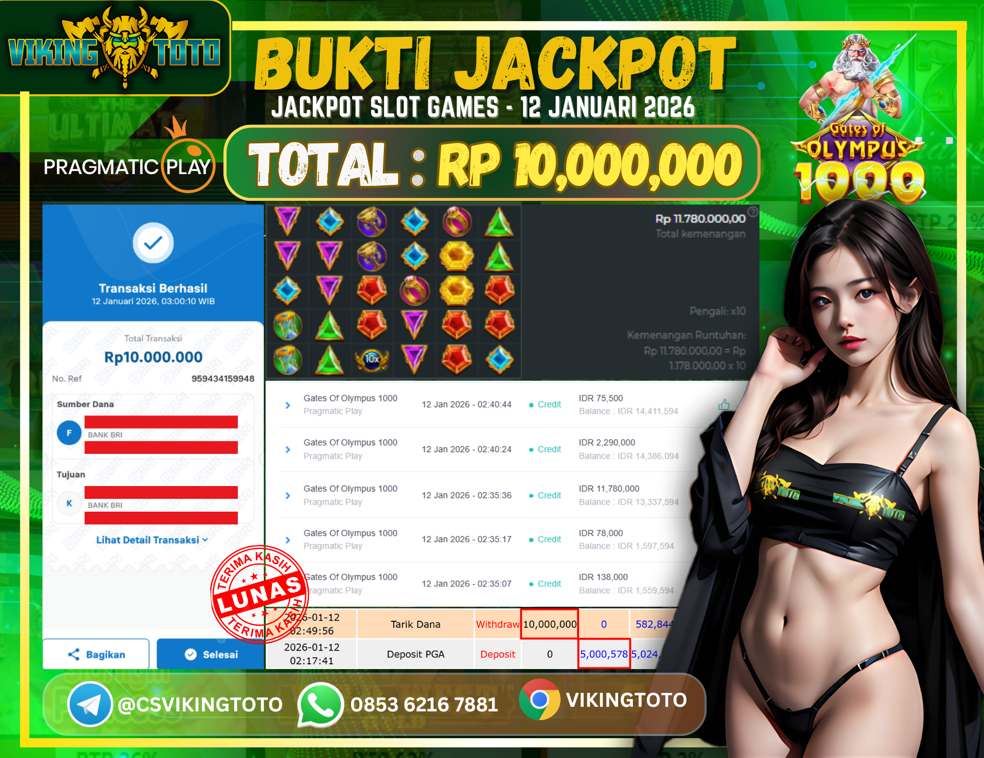 Bukti Jackpot Lunas VikingToto