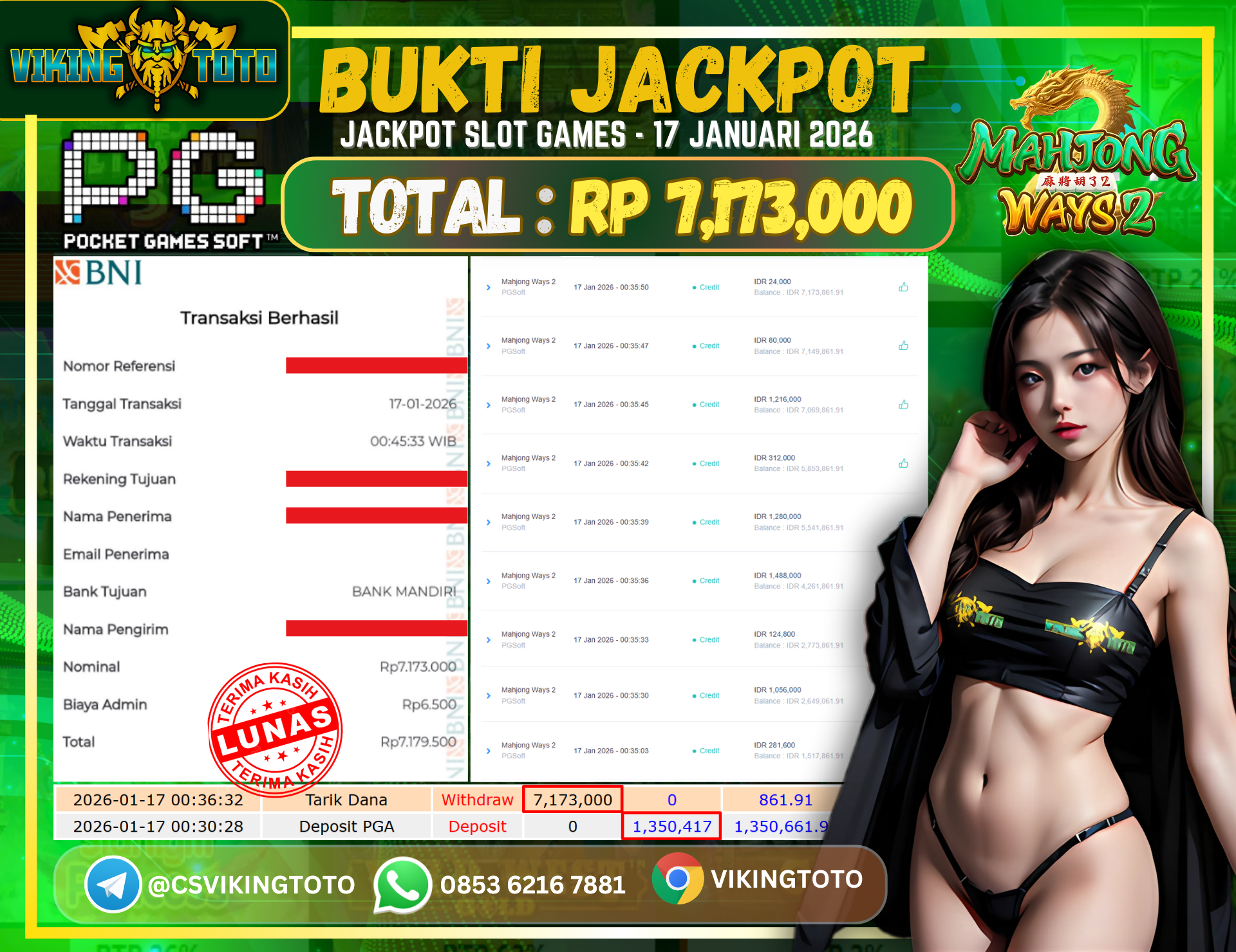 Bukti Jackpot Lunas VikingToto