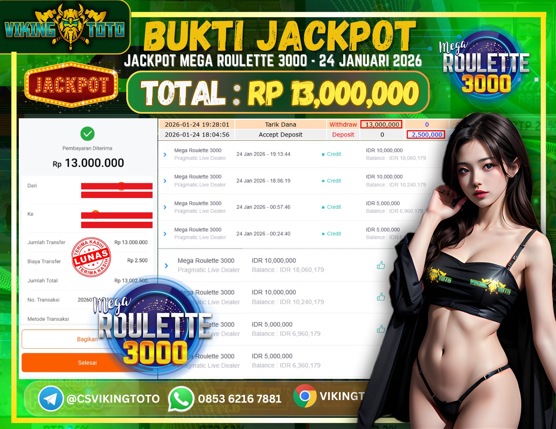Bukti Jackpot Lunas VikingToto