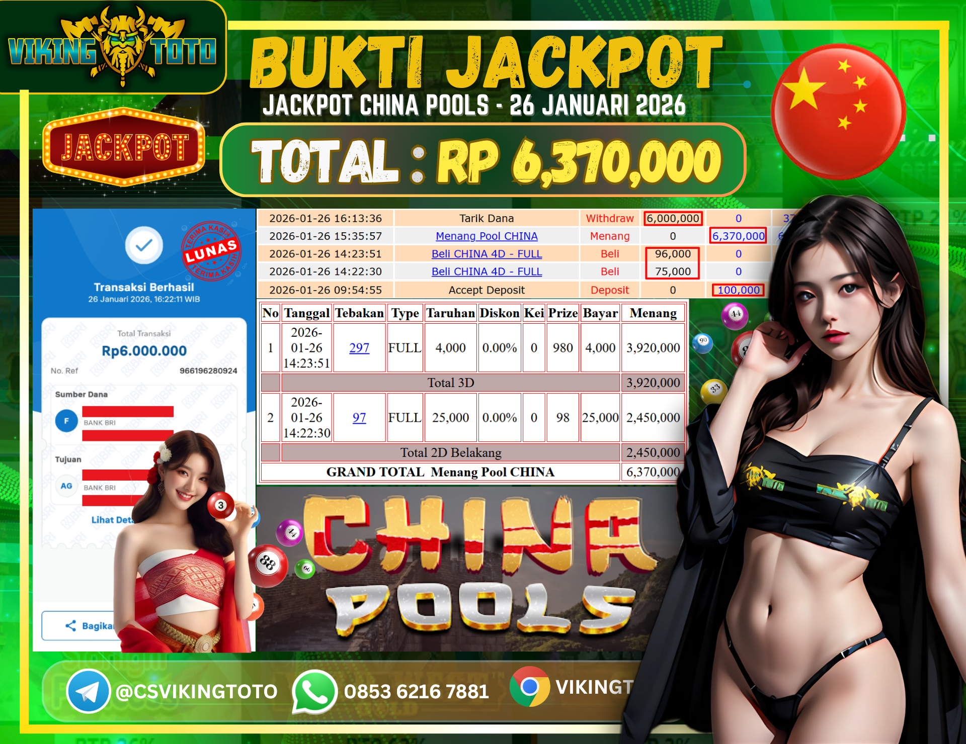 Bukti Jackpot Lunas VikingToto