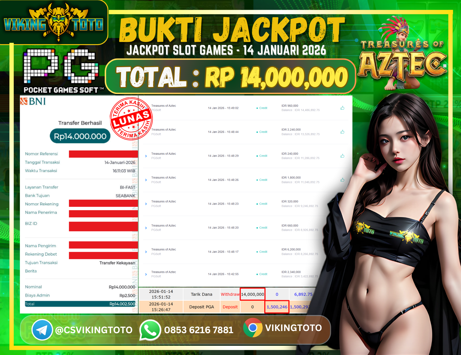 Bukti Jackpot Lunas VikingToto