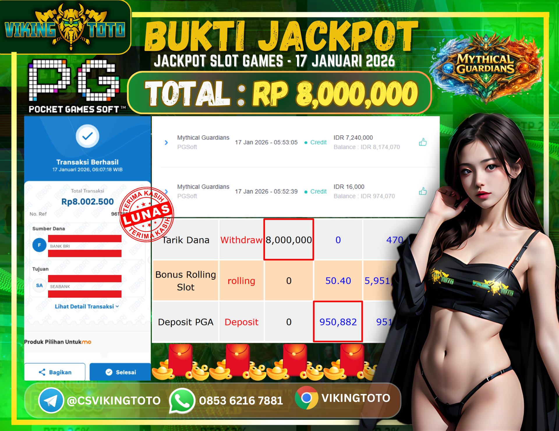 Bukti Jackpot Lunas VikingToto