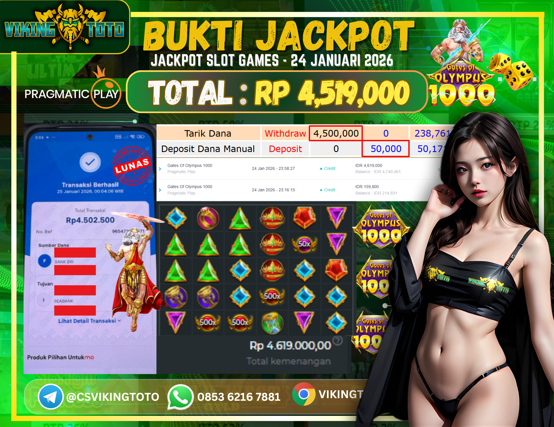 Bukti Jackpot Lunas VikingToto