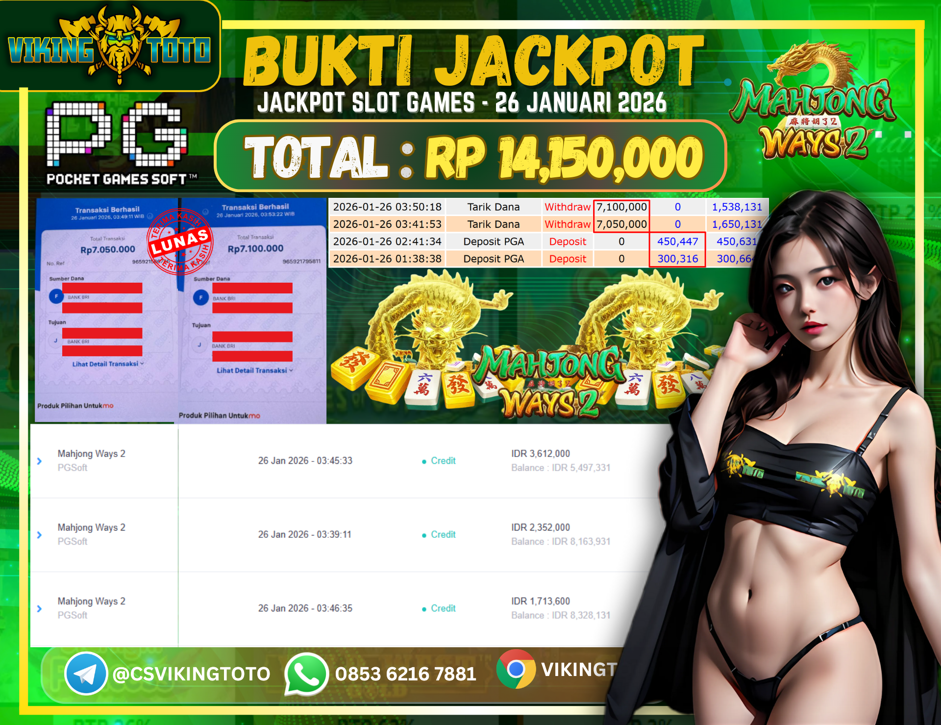 Bukti Jackpot Lunas VikingToto