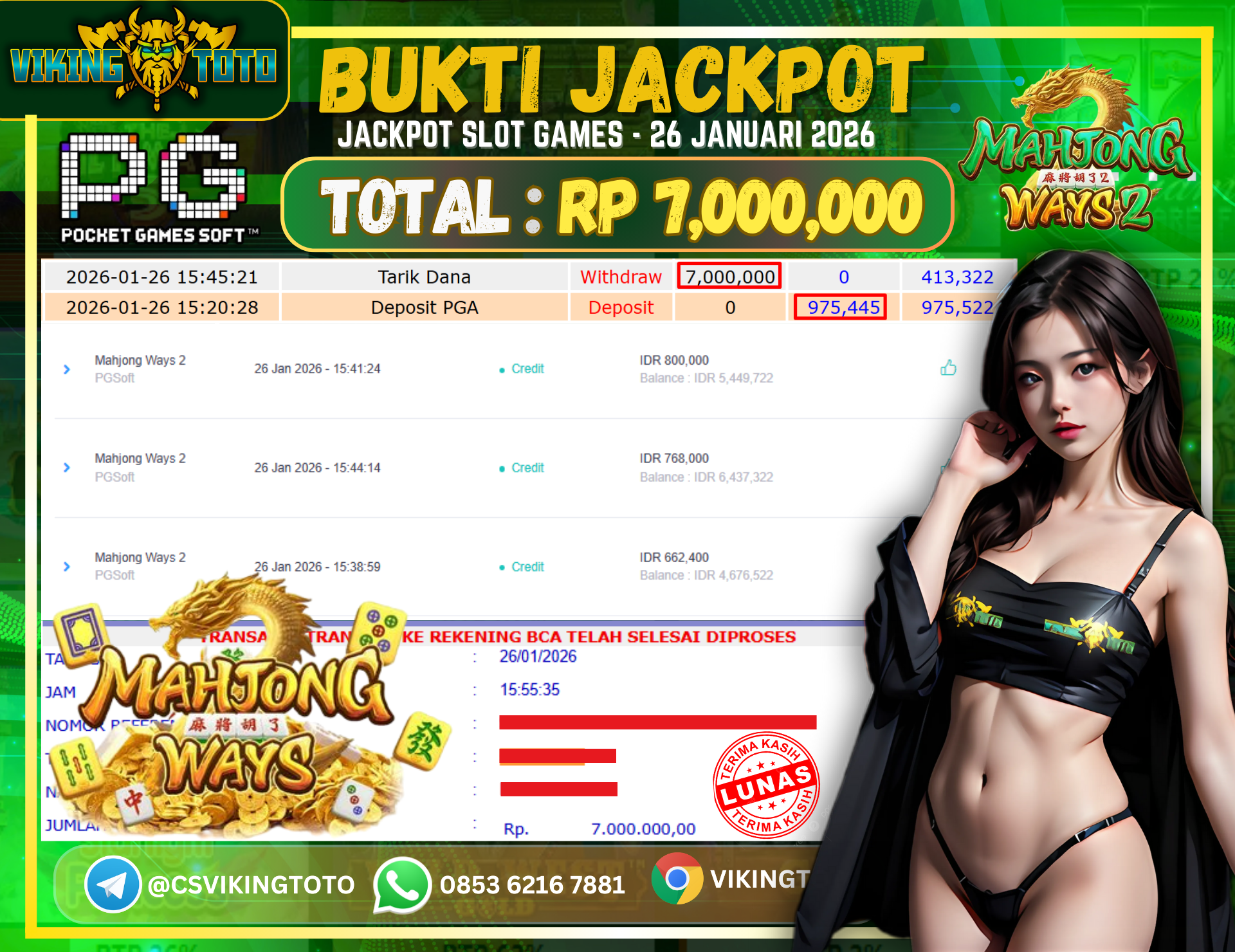 Bukti Jackpot Lunas VikingToto
