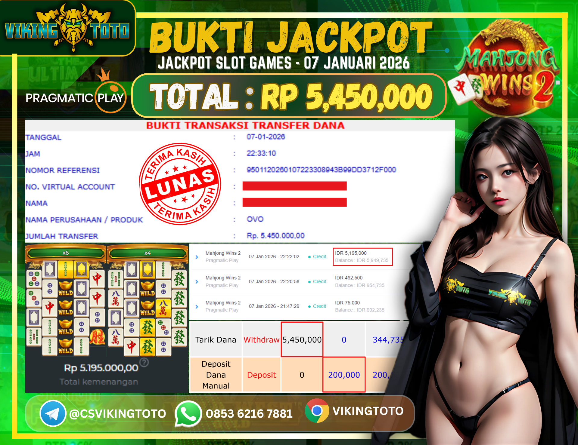 Bukti Jackpot Lunas VikingToto