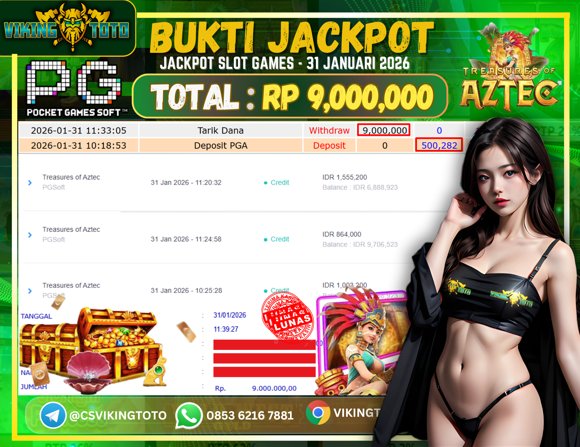Bukti Jackpot Lunas VikingToto