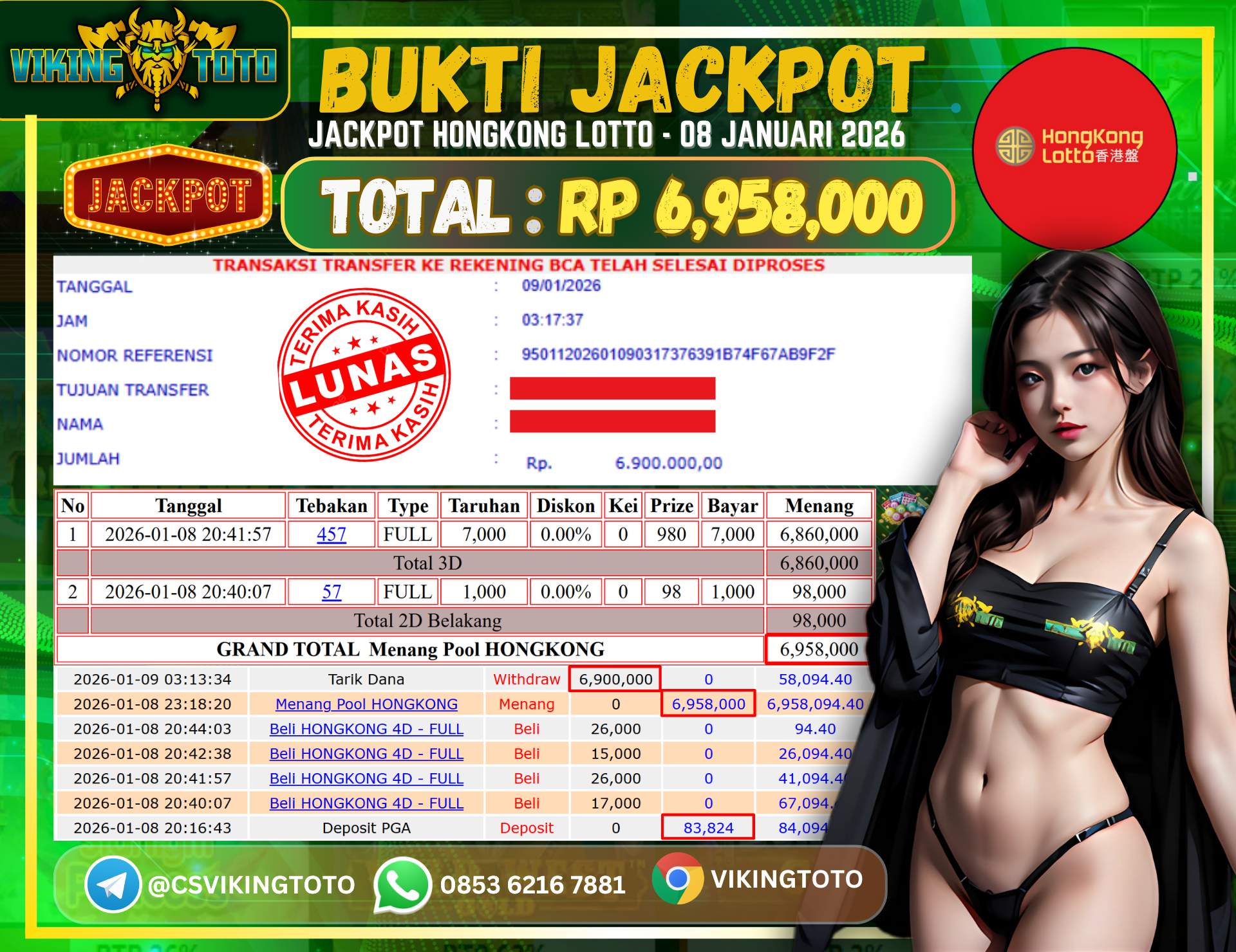 Bukti Jackpot Lunas VikingToto