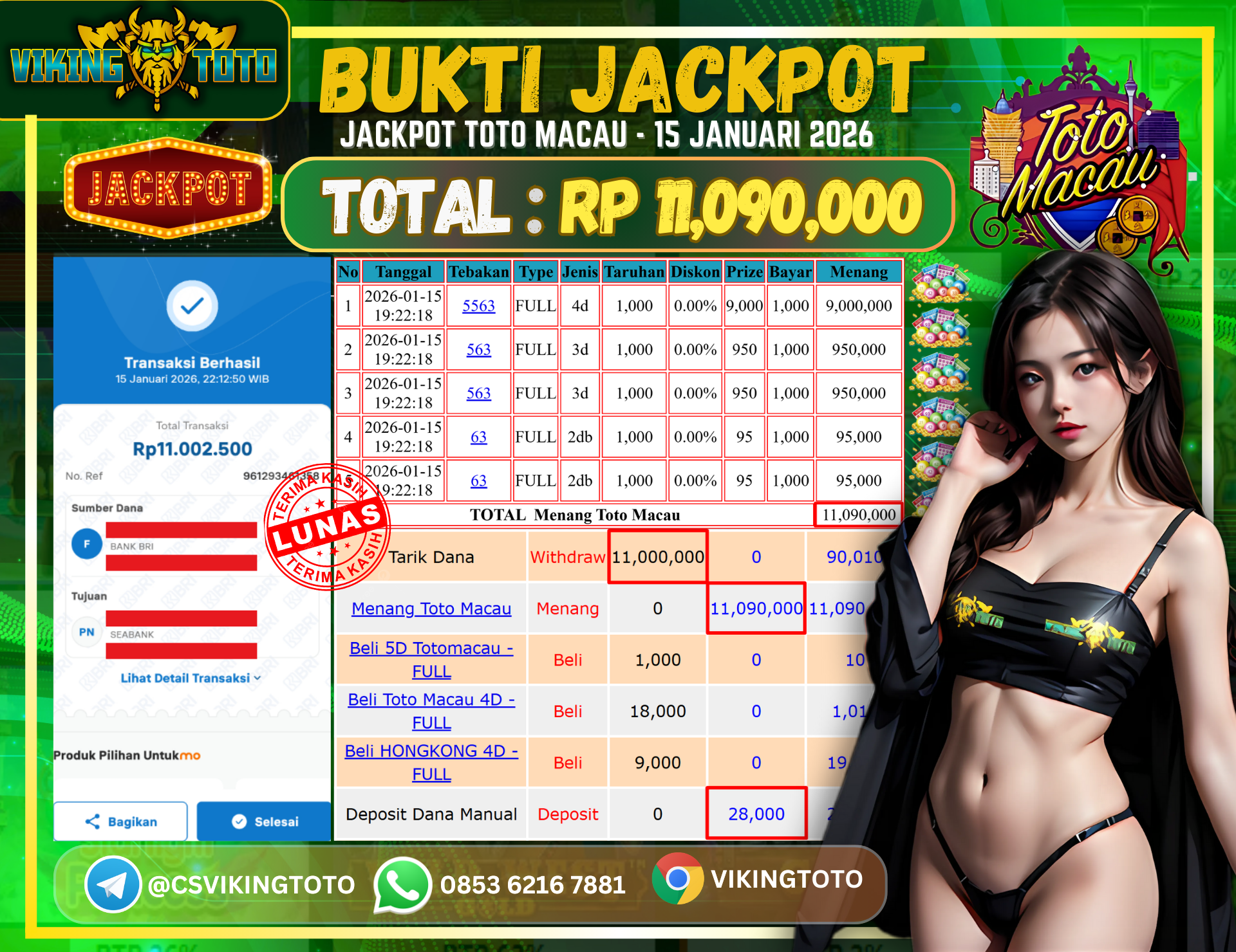 Bukti Jackpot Lunas VikingToto