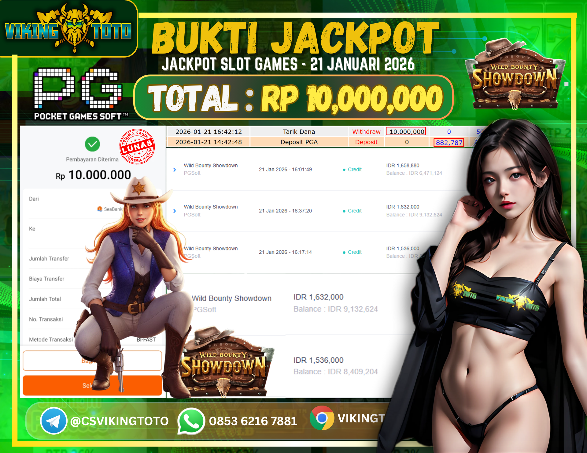 Bukti Jackpot Lunas VikingToto