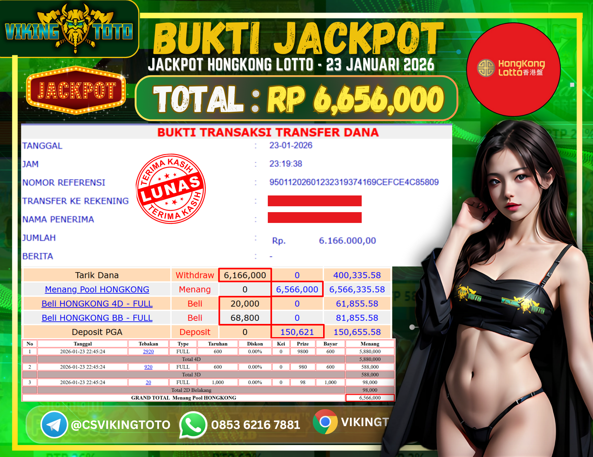Bukti Jackpot Lunas VikingToto