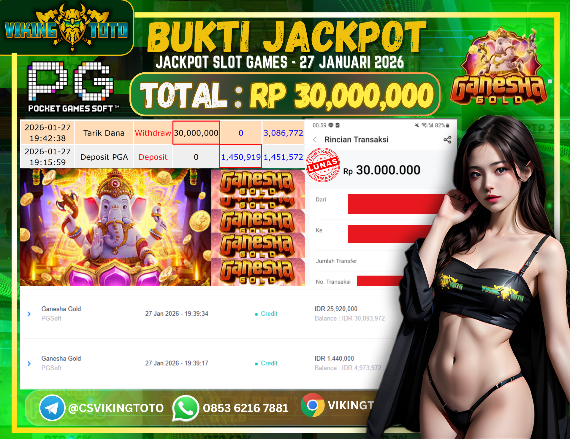 Bukti Jackpot Lunas VikingToto