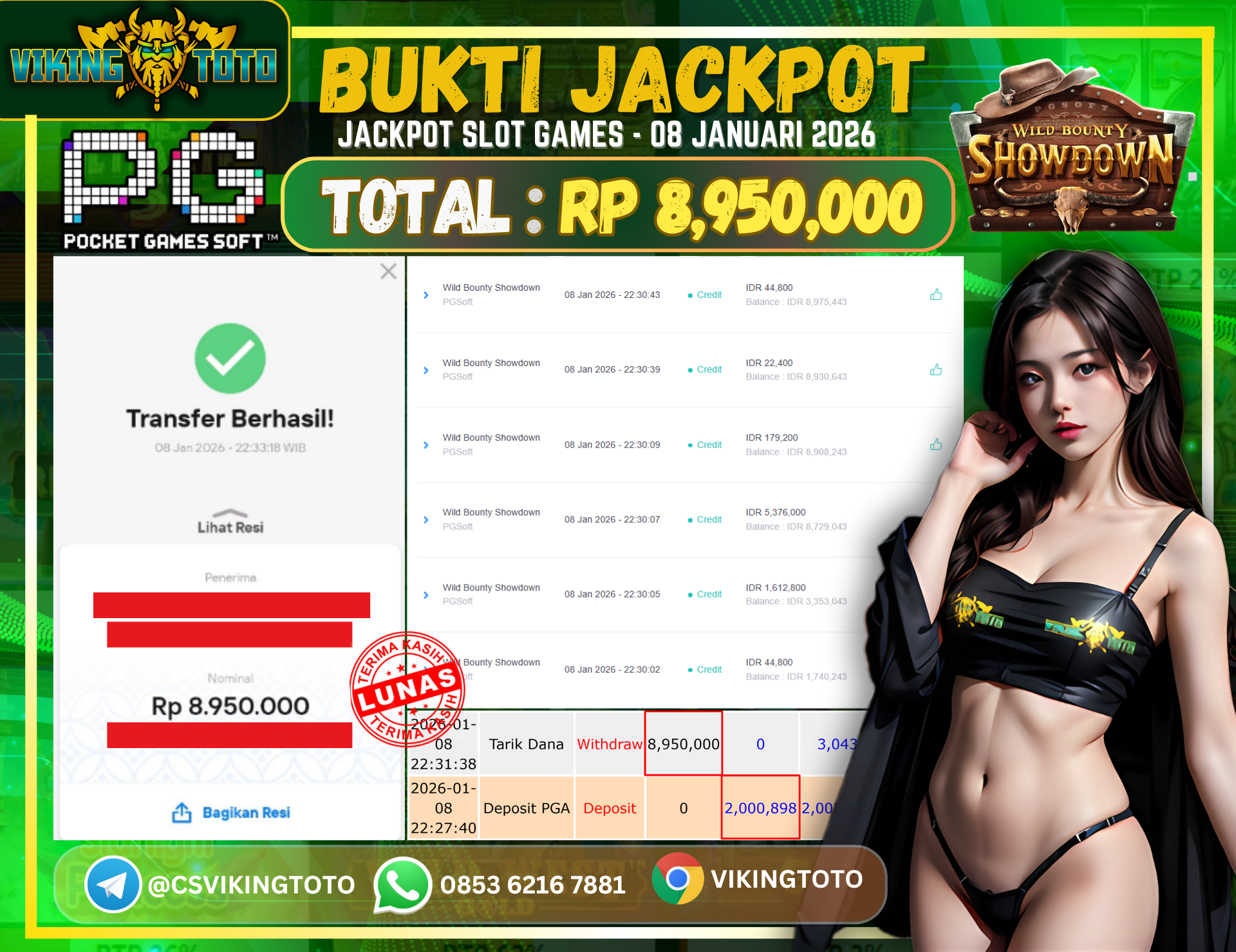 Bukti Jackpot Lunas VikingToto