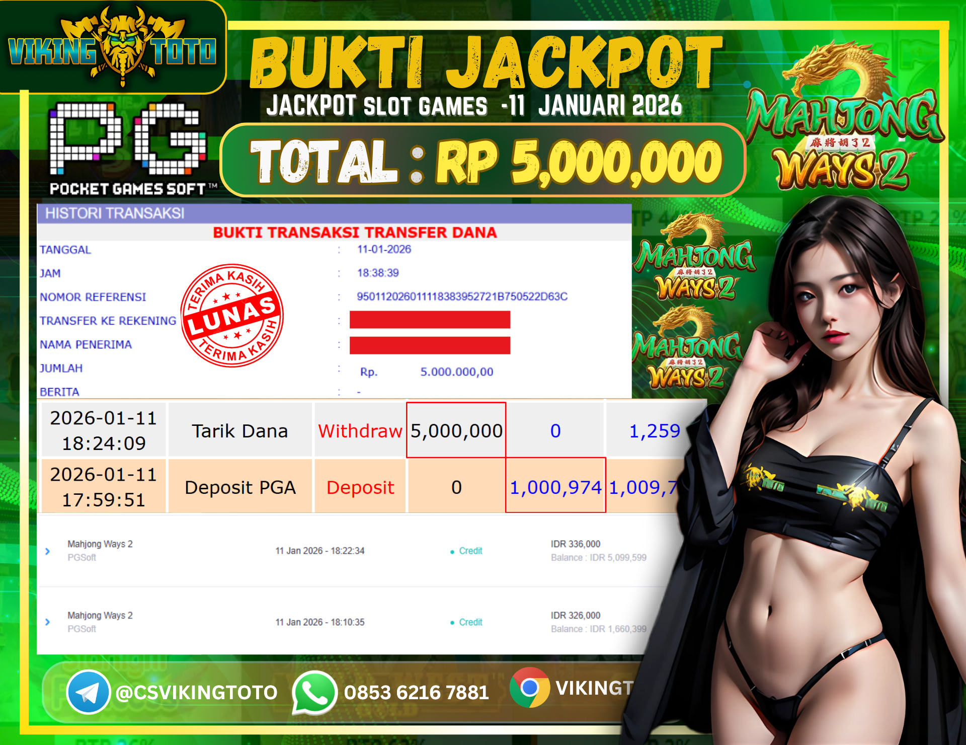 Bukti Jackpot Lunas VikingToto